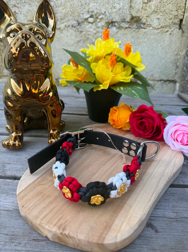 Collier paracorde chien - Floral