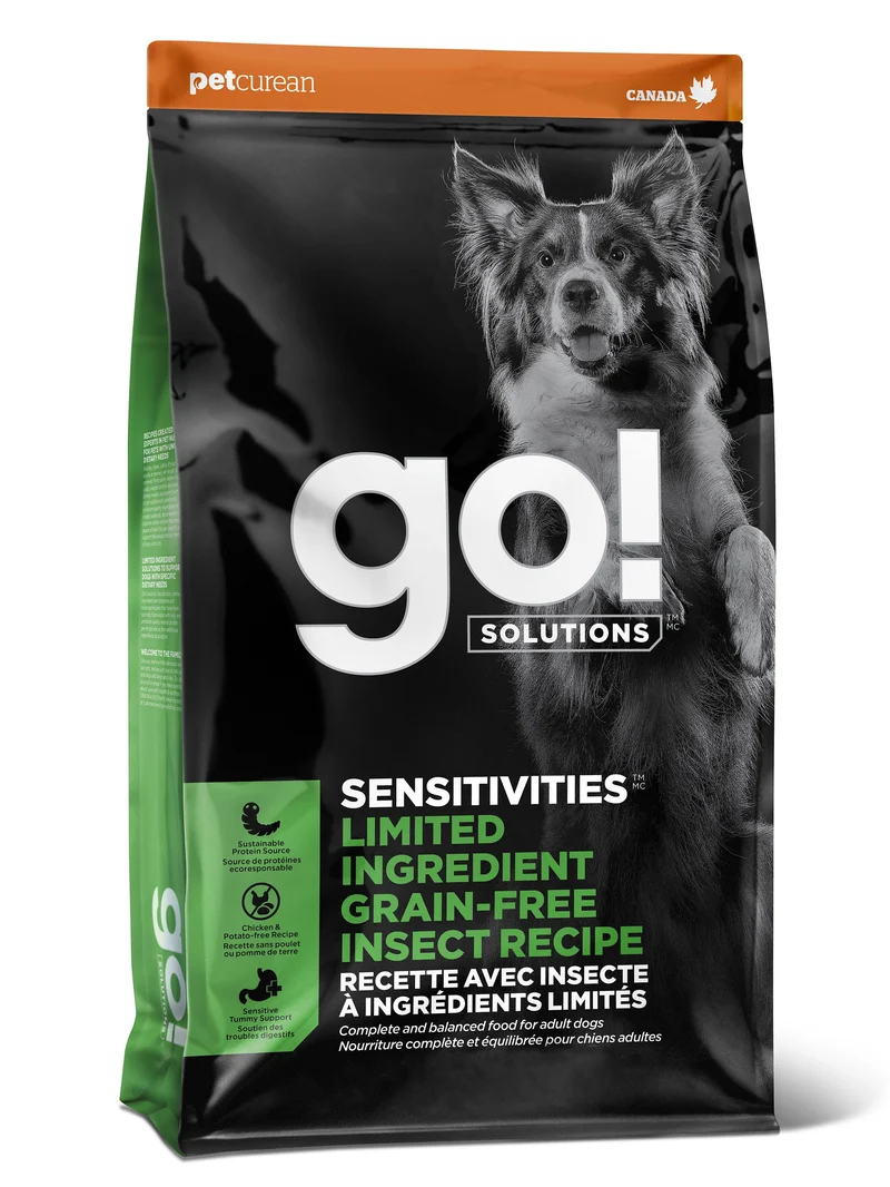 Petcurean Go! Sensitivities Lid Sans Grains Pour Chien Insecte 22 Lbs