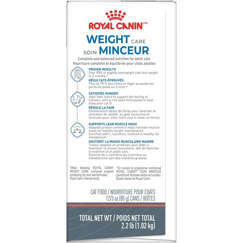 Royal Canin Soin Minceur pâté en sauce - Emballage de 12 boîtes, 85 g, (3 oz)