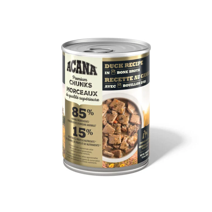 ACANA Chien Morceaux de canard/bouillon d’os 363 g