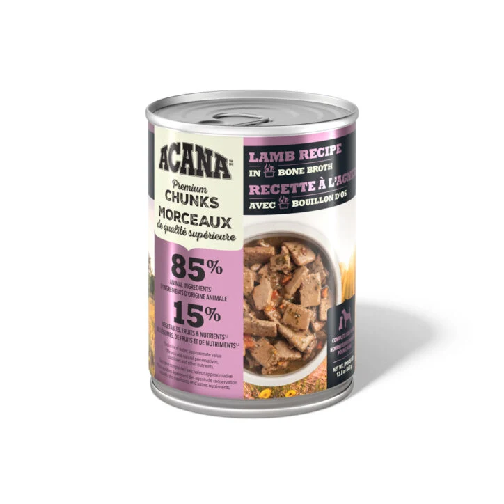 ACANA Chien Morceaux d’agneau/bouillon d’os 363 g