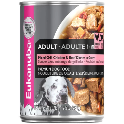 Eukanuba Pâté poulet et boeuf pour chien adulte – 355 g