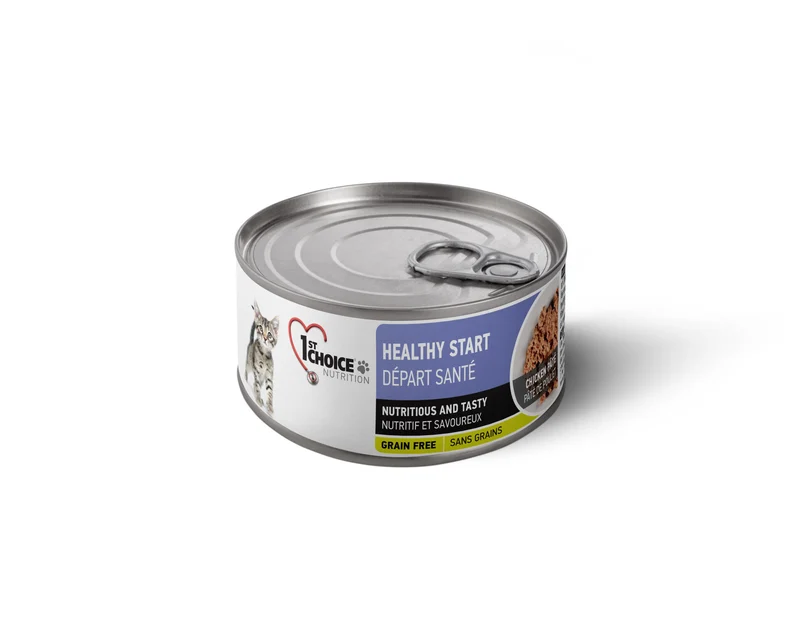 1st Choice Conserves Pour Chaton, Départ Santé - Pâté De Poulet Sans Grains 156gr