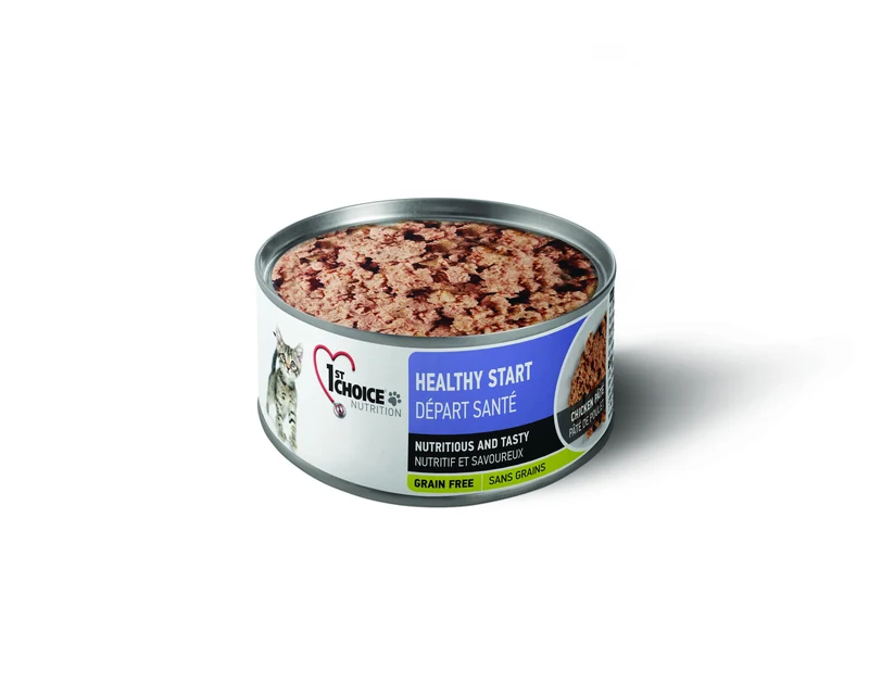 1st Choice Conserves Pour Chaton, Départ Santé - Pâté De Poulet Sans Grains 156gr