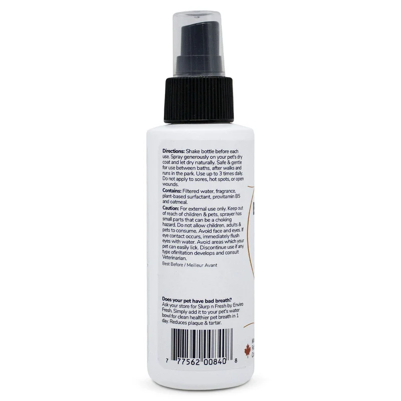 Envirofresh Brume Corporelle Pour Animaux, Provitamine B5 & Avoine - Lait De Coco 118ml