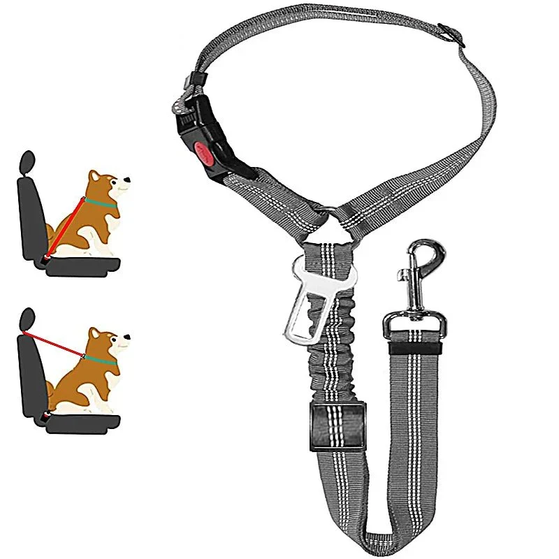Ceinture Sécurité 3-en-1 Voiture Gros Chien