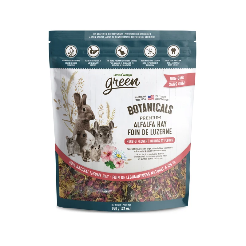 Foin de luzerne Botanicals Living World Green, Herbes et fleurs
