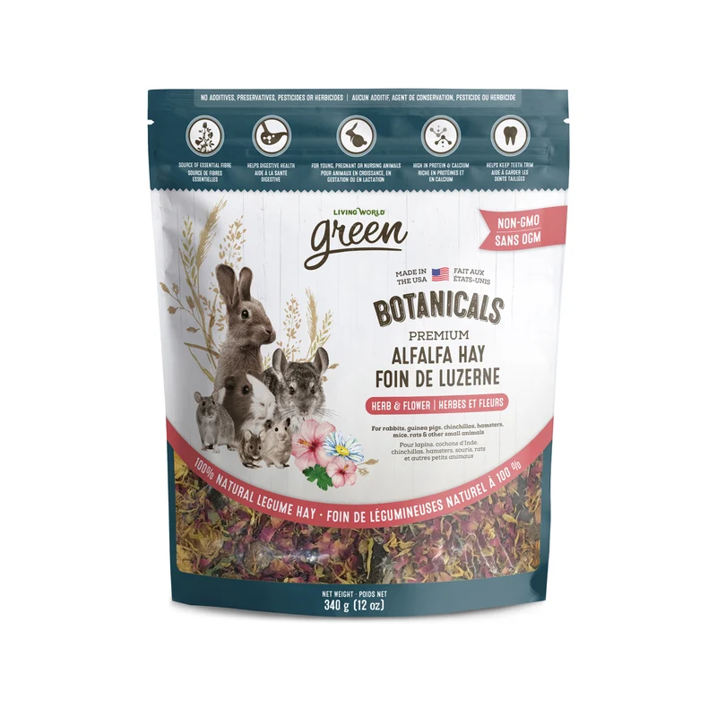 Foin de luzerne Botanicals Living World Green, Herbes et fleurs