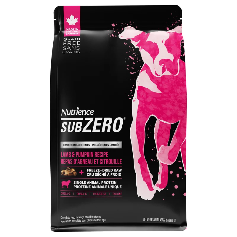 Nutrience SubZero à ingrédients limités, Repas d’agneau et citrouille