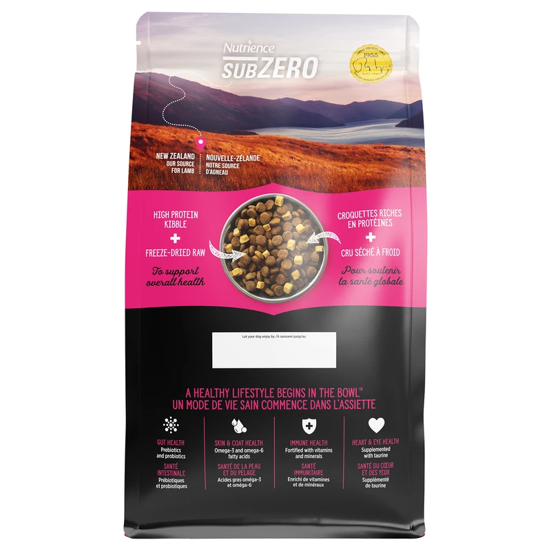 Nutrience SubZero à ingrédients limités, Repas d’agneau et citrouille
