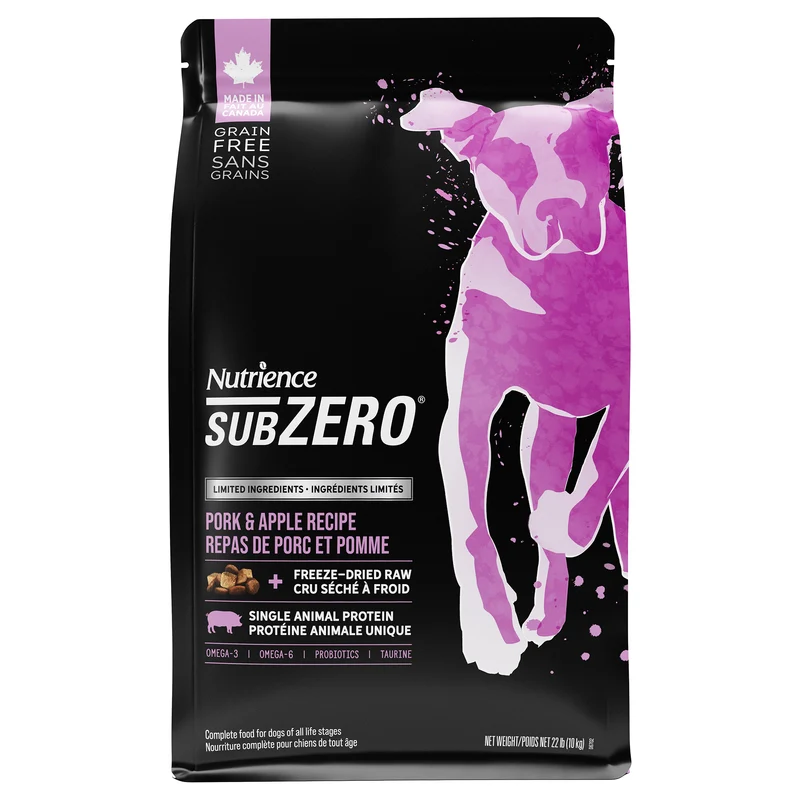 Nutrience SubZero à ingrédients limités, Repas de porc et pomme