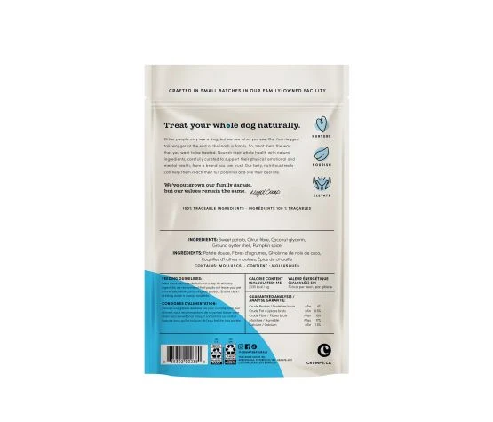 Crumps' Naturals Gâteries Pour Chien, "plaque Busters" 7'' Citrouille Pqt 10