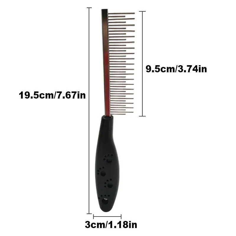 Peigne Démêlant Inox Gros Chien Poils