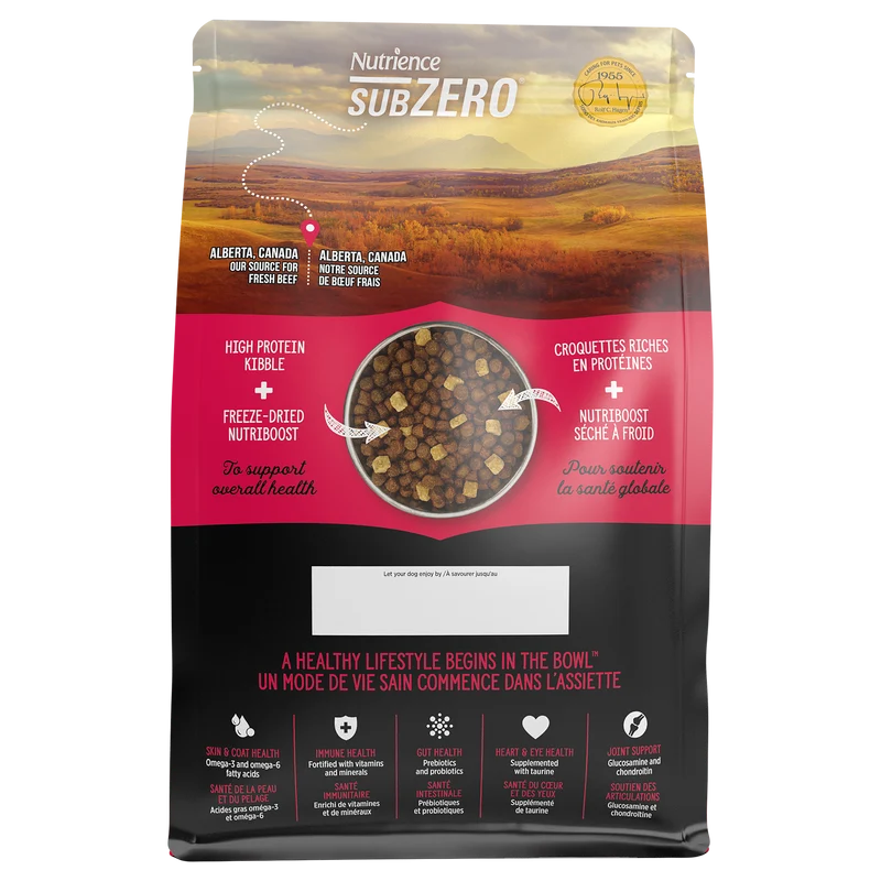 Nutrience SubZero pour chiens de petite race, Gibier des Prairies, 4,5 kg