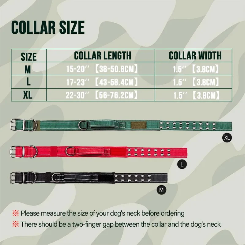 Collier Tactique Militaire Poignée Gros Chien