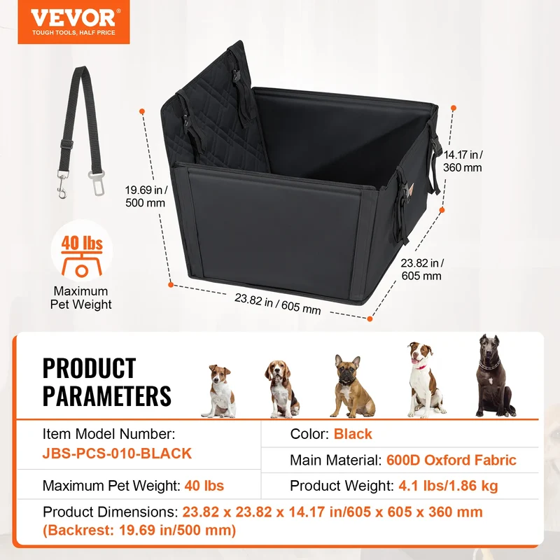 Siège Auto Imperméable Gros Chien 45kg