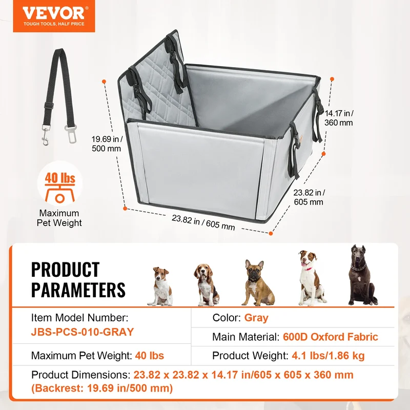 Siège Auto Imperméable Gros Chien 45kg