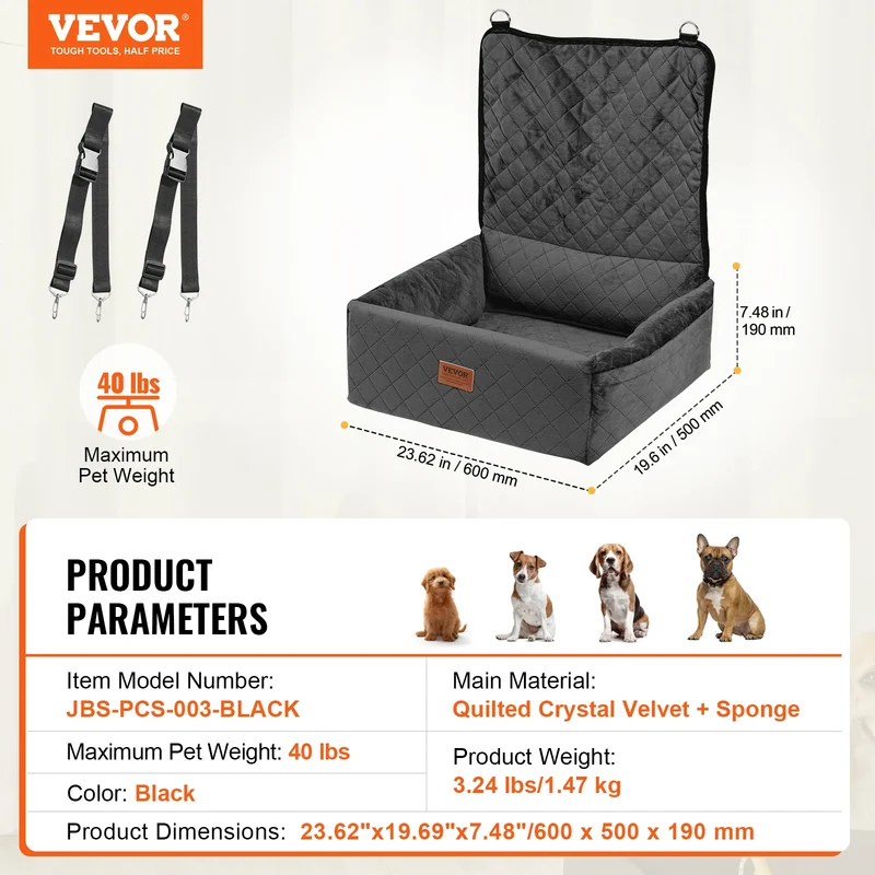 Siège Auto Imperméable Gros Chien 45kg