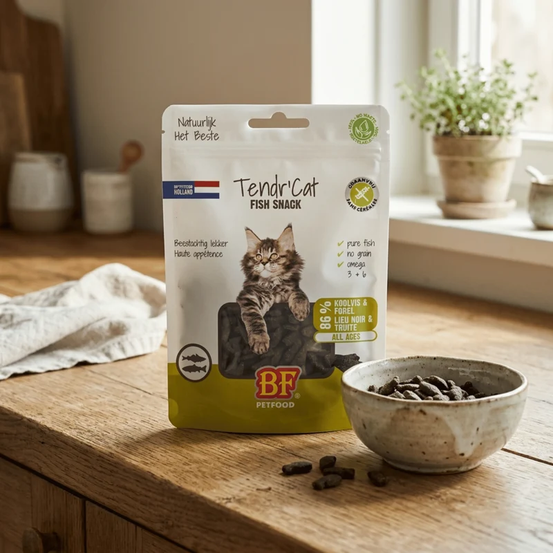 Friandises Tendr'Cat lieu noir et truite pour chat BF Petfood