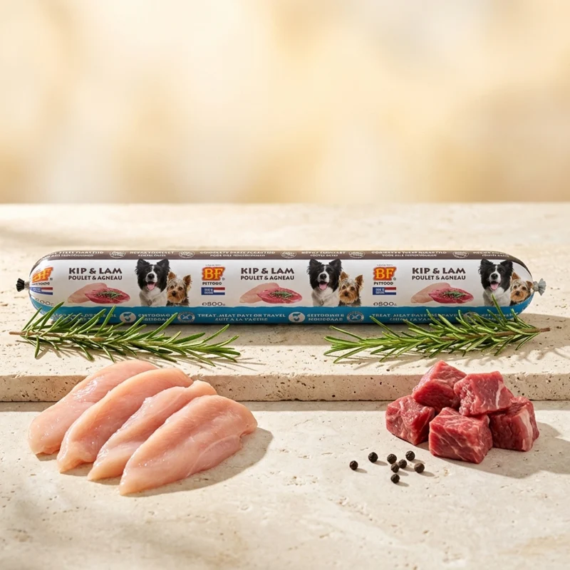 Saucisses au poulet et agneau pour chien