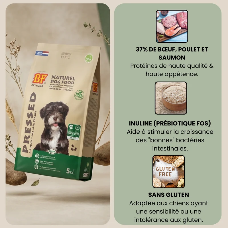 Croquettes pressées à froid pour chiot