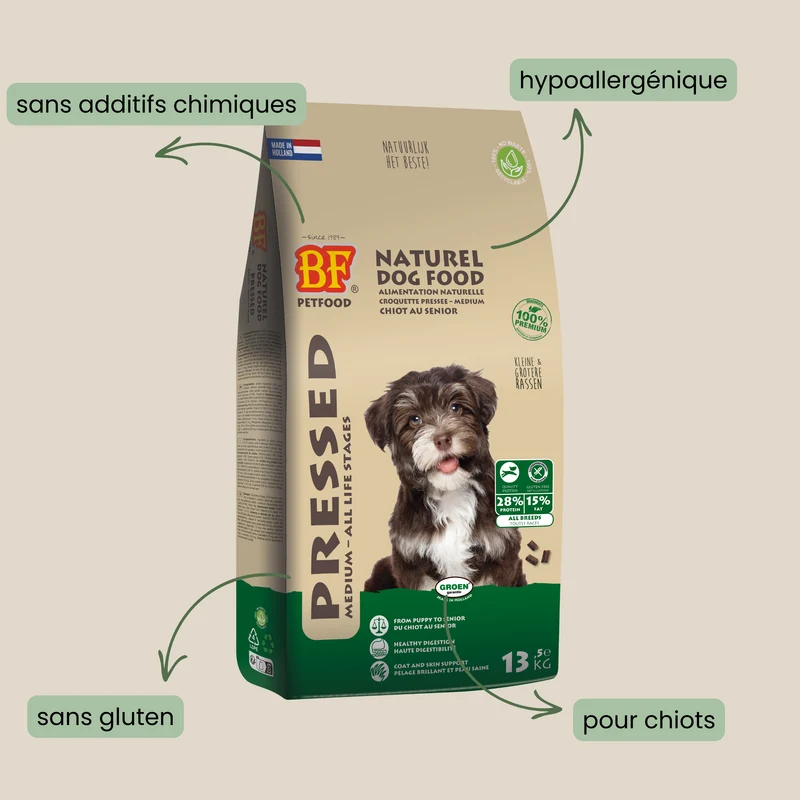 Croquettes pressées à froid pour chiot