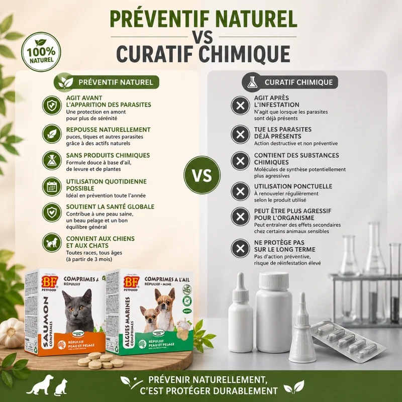 Comprimés répulsifs parasites pour chien