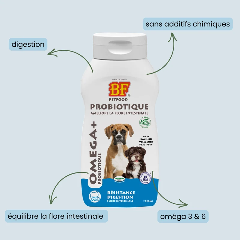 Probiotique Omega+ pour chien
