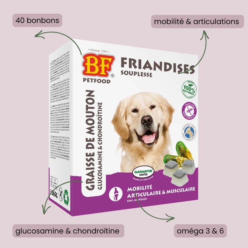 Bonbons Souplesse Mobilité pour chien