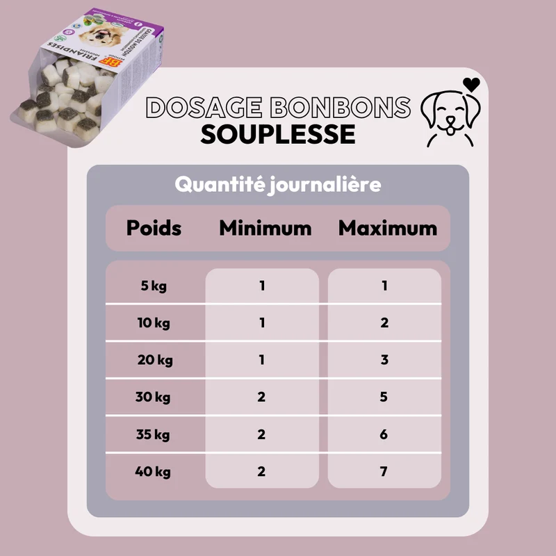 Bonbons Souplesse Mobilité pour chien