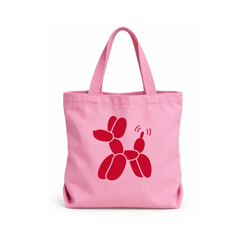 Tote bag A PET STORE – Sac en toile zippé rose avec poche intérieure