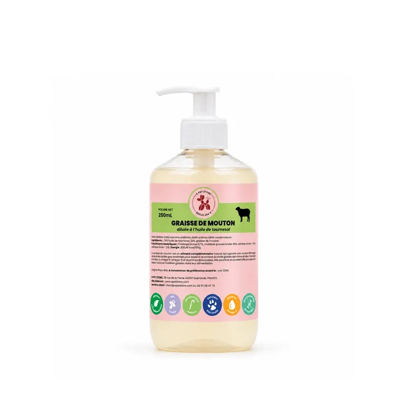 Graisse de mouton pour chien et chat