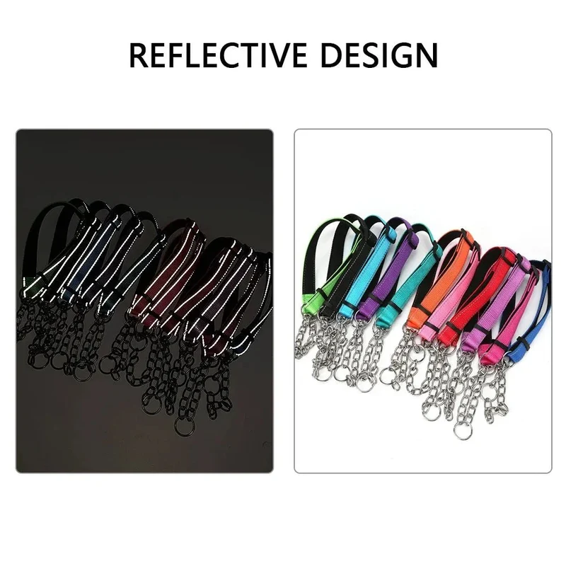 Collier Étrangleur Nylon Réfléchissant Gros Chien