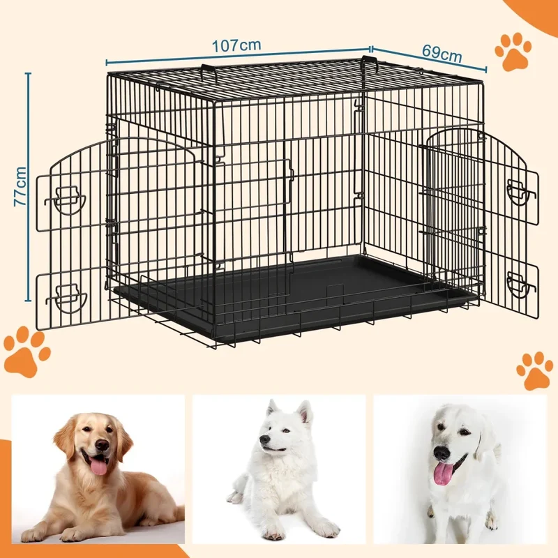 Cage Pliable Intérieure Gros Chien Noire