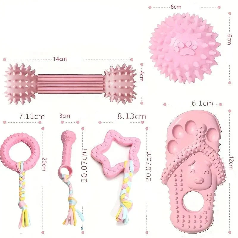 Lot 6 Jouets Mâcher Indestructibles Chien