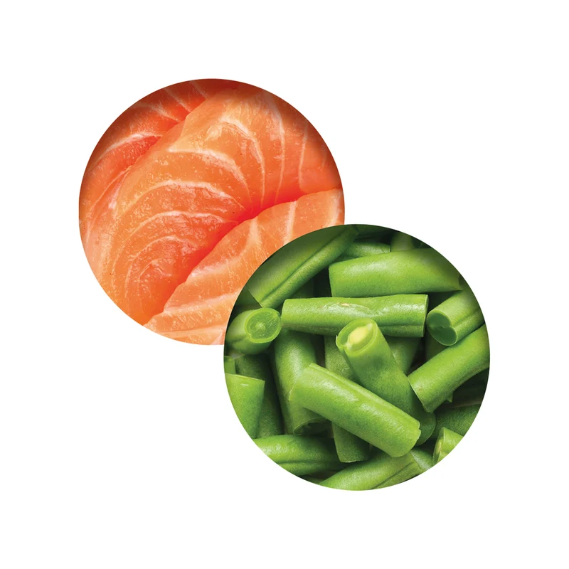Repas de poisson Catit avec saumon et haricots verts, 80 g (2,8 oz)