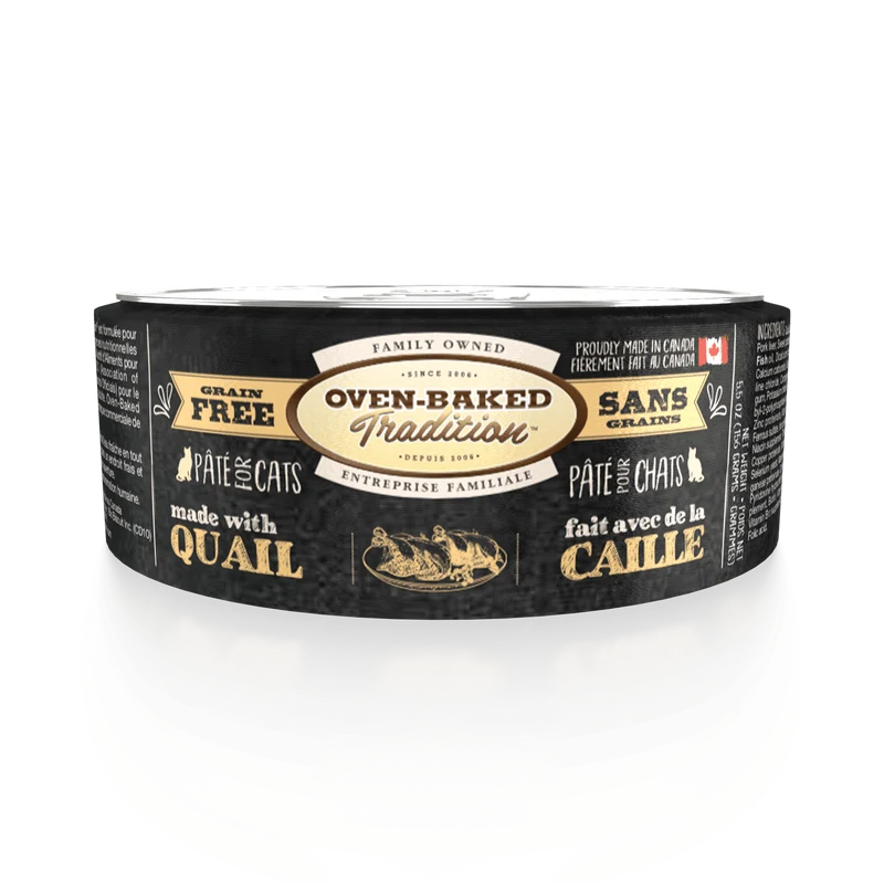 Pâté Sans Grains Oven-Baked Tradition pour Chats - Caille 5.5 oz
