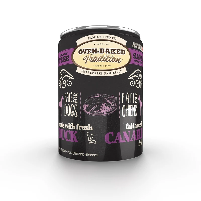Pâté Sans Grains Oven-Baked Tradition pour Chiens– Canard 12.5 oz