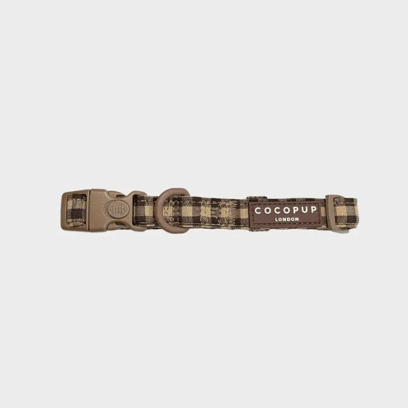 COLLIER POUR CHIEN TISSU - CARREAUX "COTSWOLD CHECK"