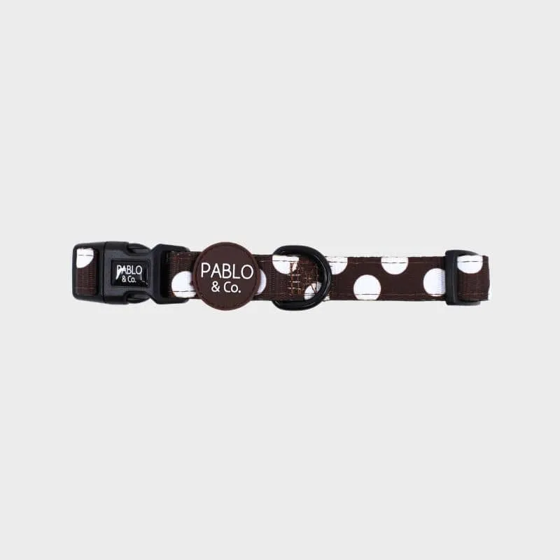 COLLIER POUR CHIEN TISSU - "POLKA DOTS"