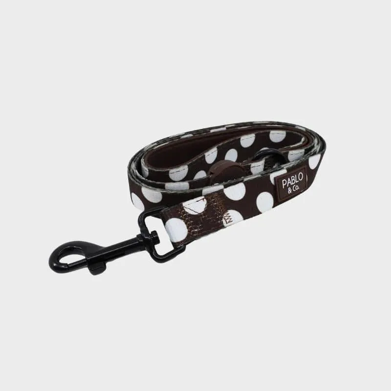 LAISSE POUR CHIEN TISSU - "POLKA DOTS"