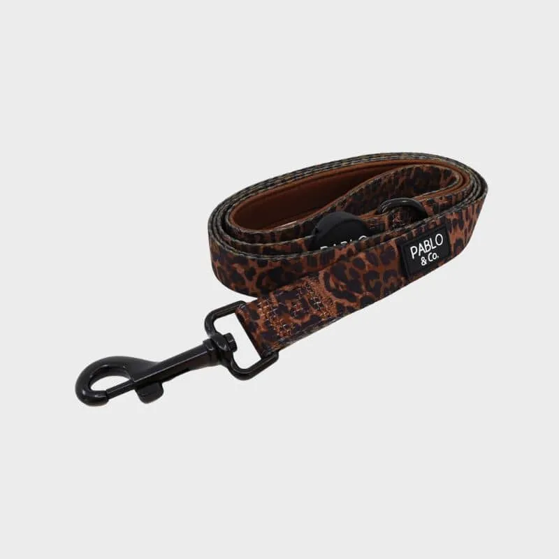 LAISSE POUR CHIEN TISSU - "LEOPARD"
