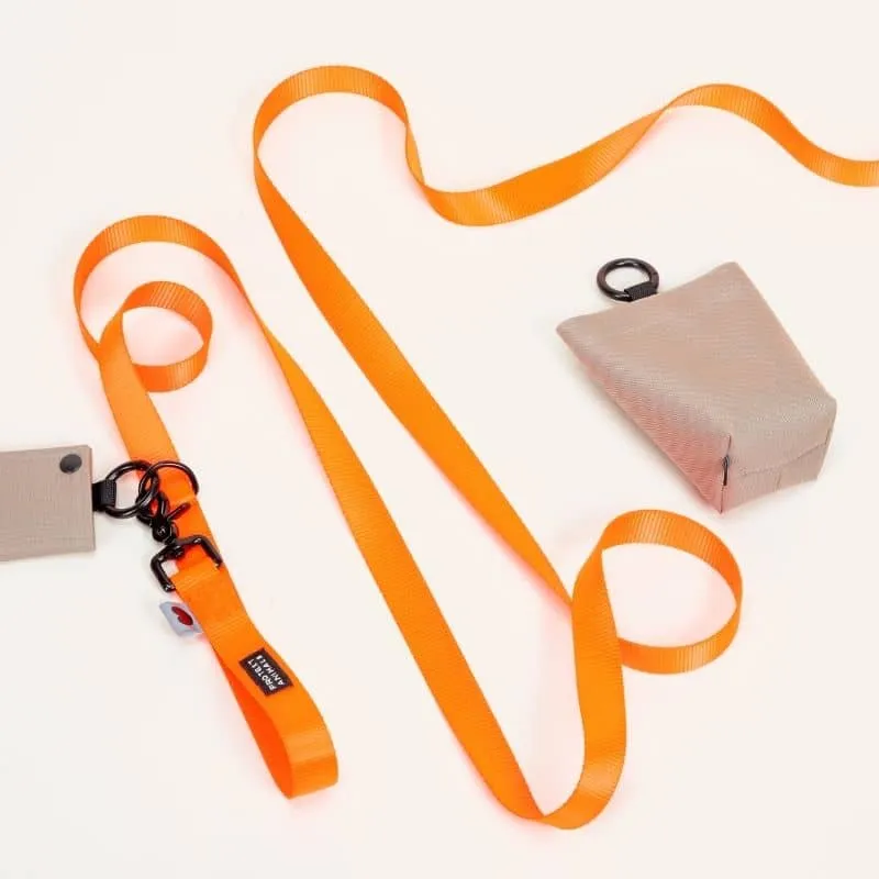 LAISSE MULTIPOSITIONS POUR CHIEN - NÉON ORANGE