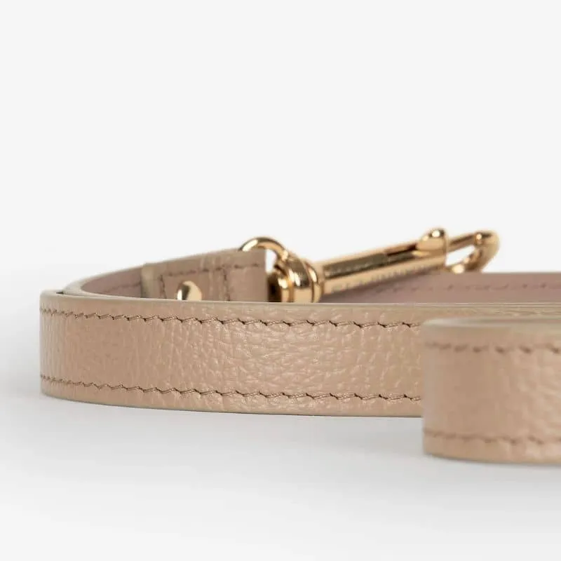 LAISSE EN CUIR POUR CHIEN - TAUPE "JUNO"