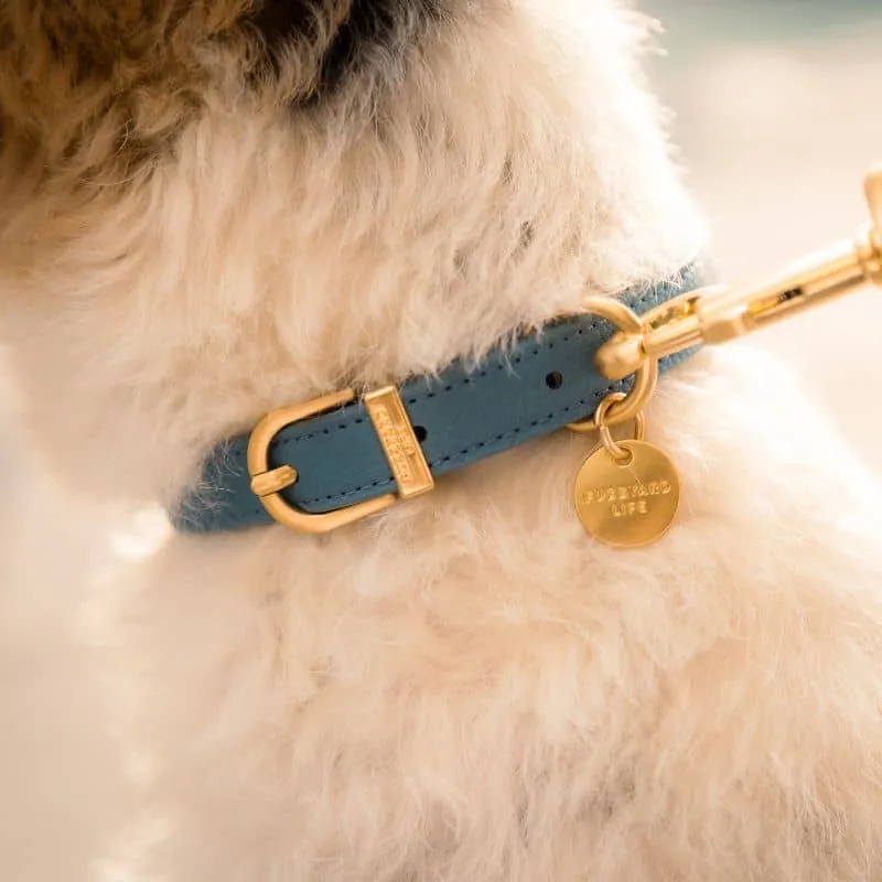 COLLIER POUR CHIEN - CUIR VEGAN (DISPO EN ROSE, VERT ET BLEU)
