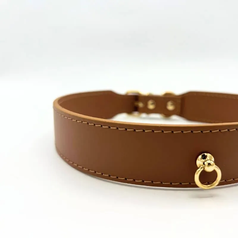 COLLIER EN CUIR POUR CHIEN - CAMEL "NARA"