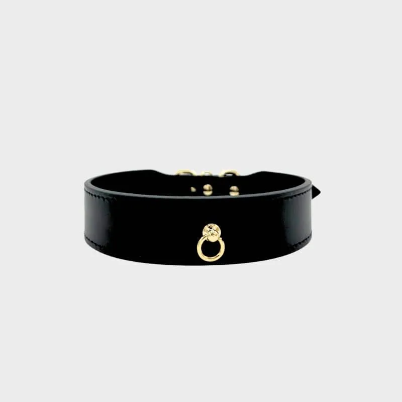 COLLIER EN CUIR POUR CHIEN - NOIR "NARA"