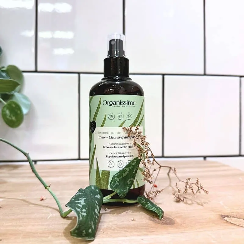 Lotion sans rinçage antiparasitaire pour chien Organissime