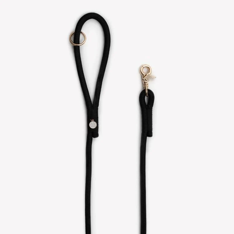 LAISSE EN CORDE POUR CHIEN - NOIR