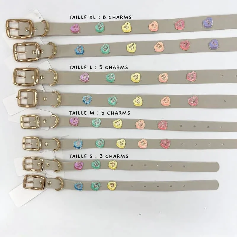 COLLIER POUR CHIEN AVEC CHARMS - 💖 BAD B*TCH / GOOD BOY CLUB 💖
